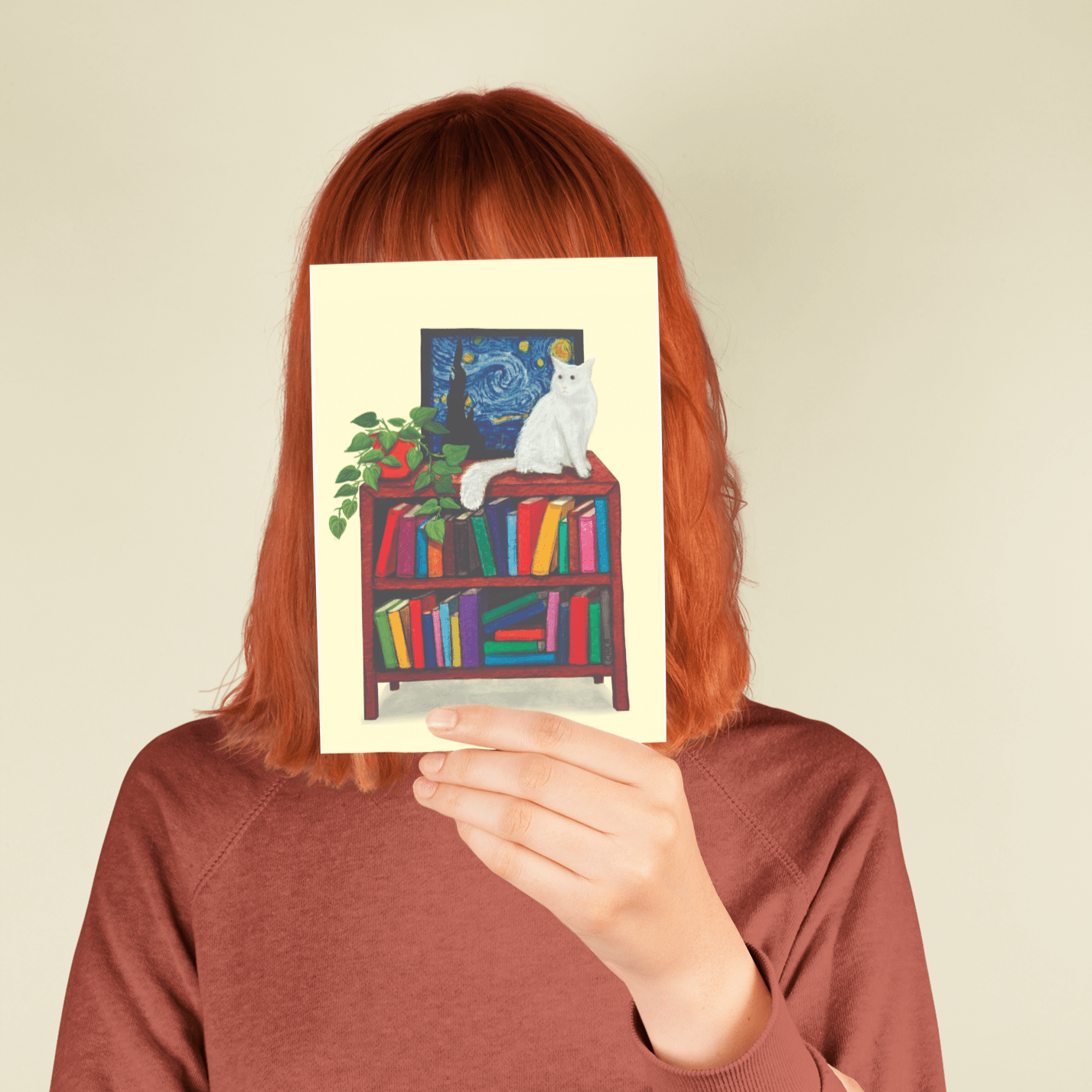 Cosy Corner Postcard Print - Curious Cat Company - Postcards