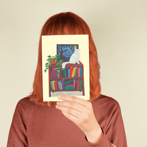 Cosy Corner Postcard Print - Curious Cat Company - Postcards