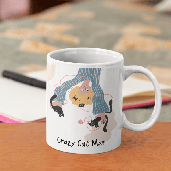 Crazy Cat Man Mug - Curious Cat Company - Mugs