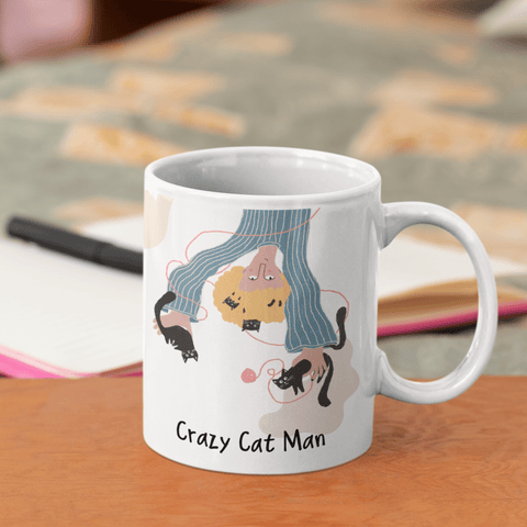 Crazy Cat Man Mug - Curious Cat Company - Mugs