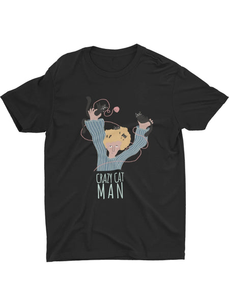 Crazy Cat Man Tee - Curious Cat Company - T-shirts