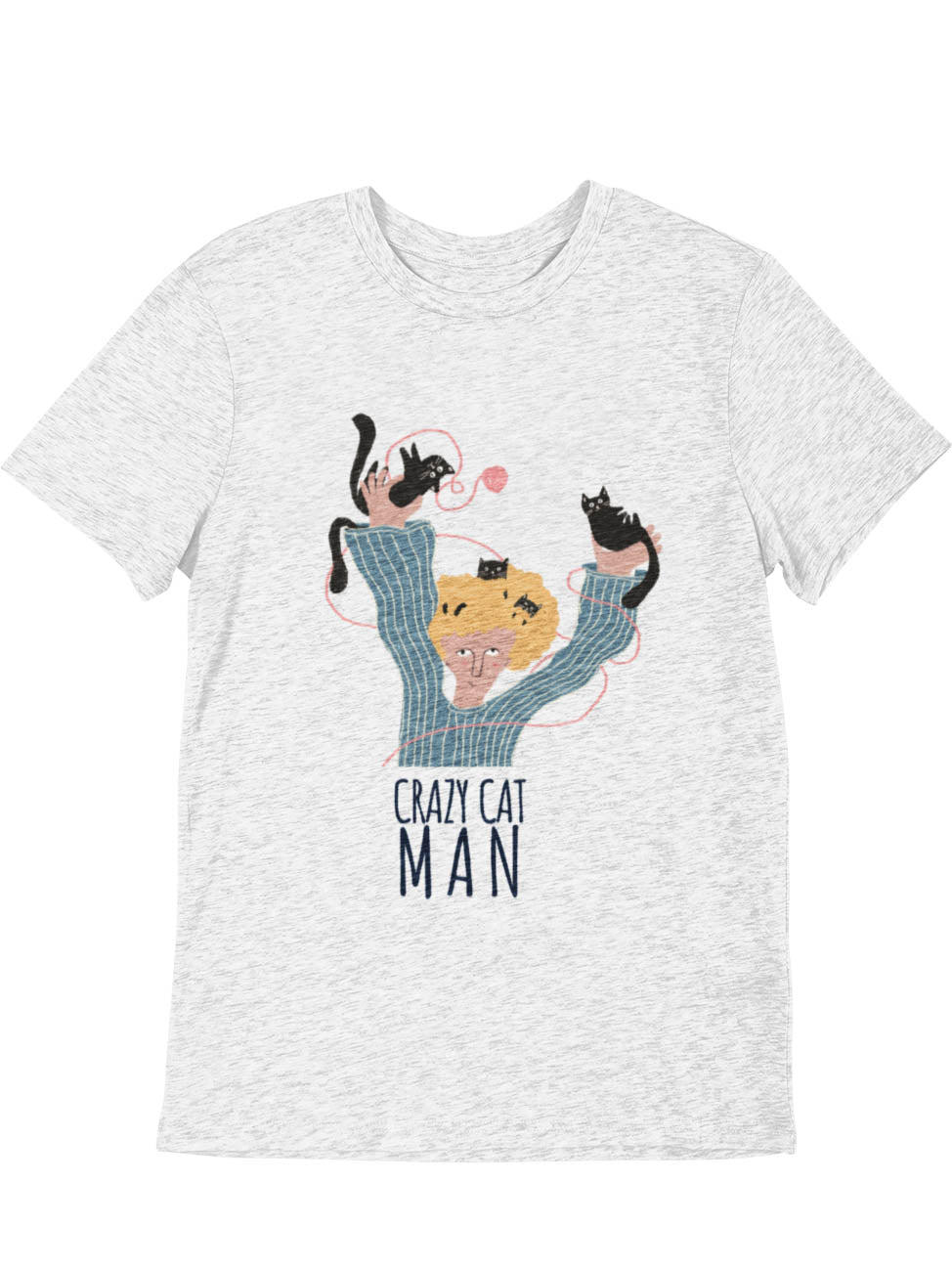 Crazy Cat Man Tee - Curious Cat Company - T-shirts