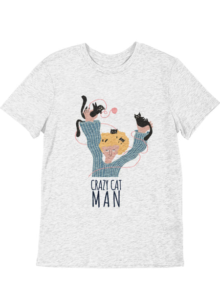 Crazy Cat Man Tee - Curious Cat Company - T-shirts
