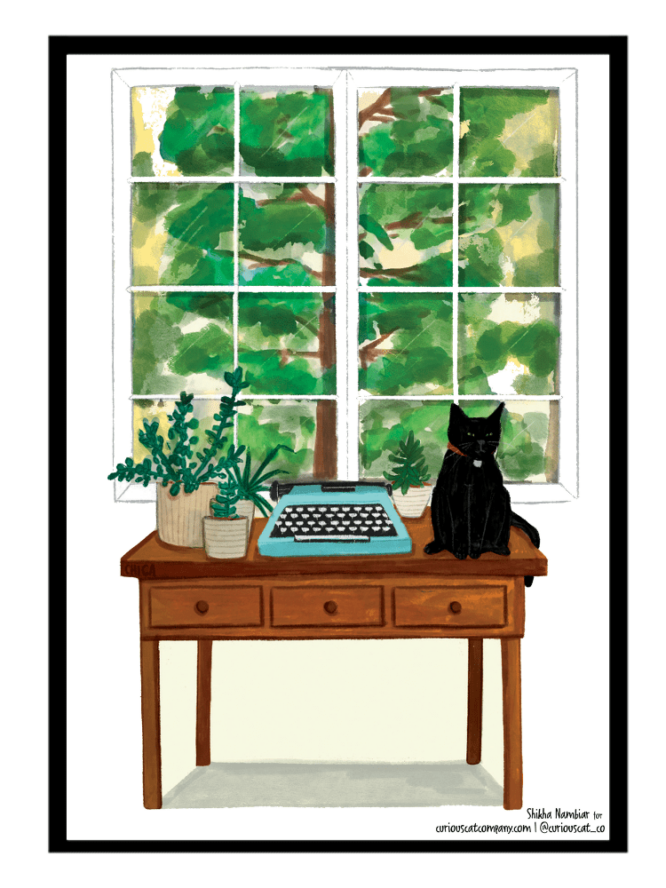 Curious Cat - Poster - Curious Cat Company - Wall Art
