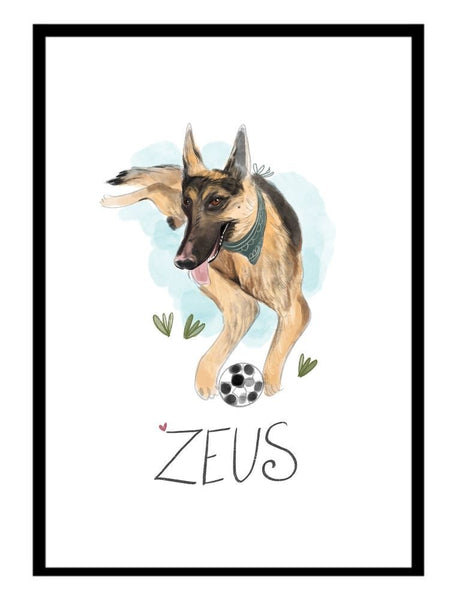 Customised Pet Illustrations - Curious Cat Company - Posters, Prints, & Visual Artwork