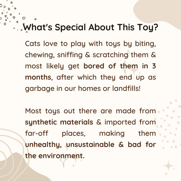 Eco Jute Toy with Catnip - 100% Biodegradable - Curious Cat Company - Cat Toys