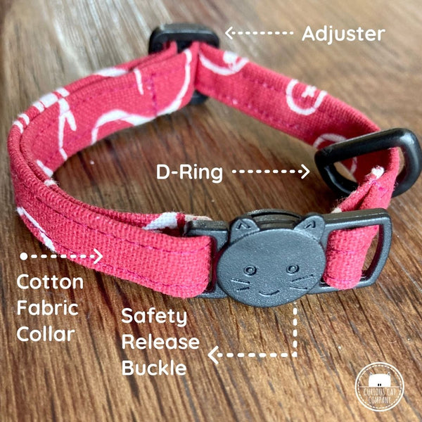 Ecofriendly Pet Collar Sets - Natural Cotton - Curious Cat Company - Cat Supplies