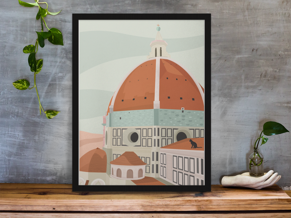 Sunset in Florence - Poster