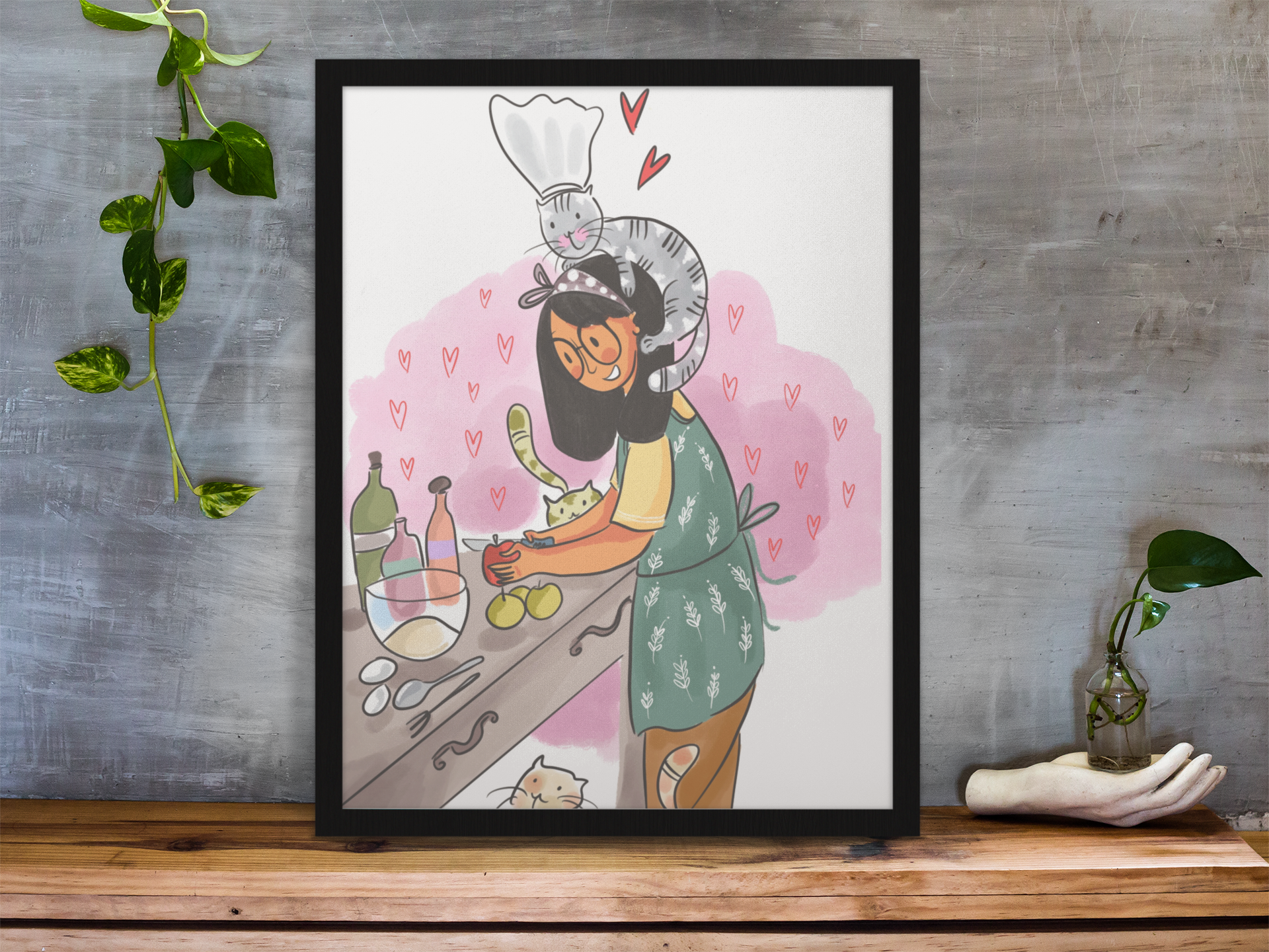 Cooking Time With Cat - Poster