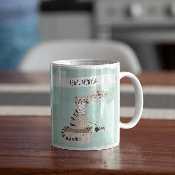 Isaac Mewton Mug - Curious Cat Company - Mugs