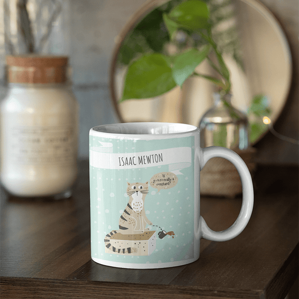 Isaac Mewton Mug - Curious Cat Company - Mugs