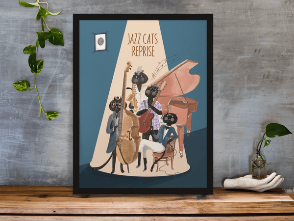 Jazz Cats - Poster - Curious Cat Company - Wall Art
