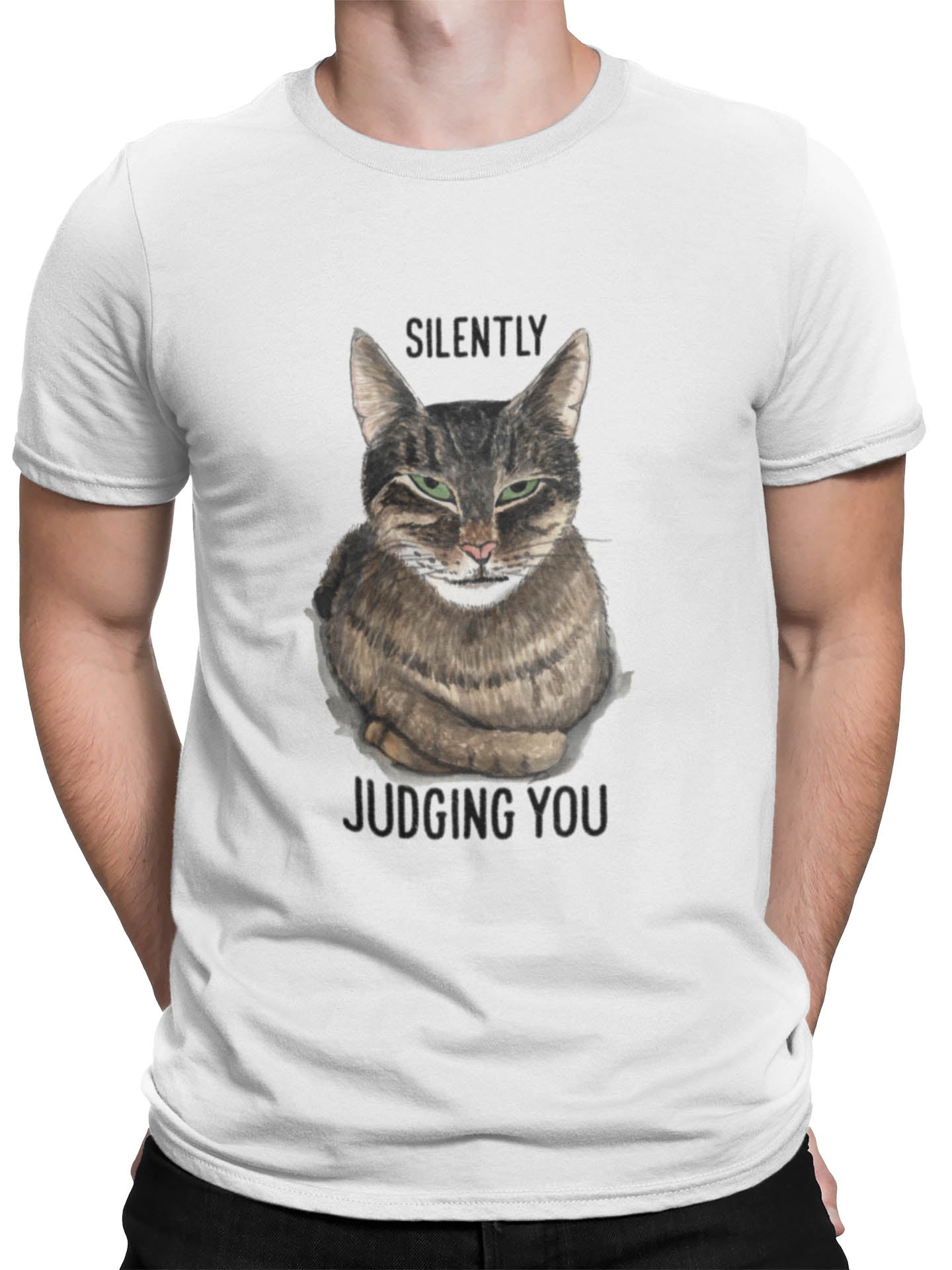 Judgmental Cat Tee - Curious Cat Company - T-shirts