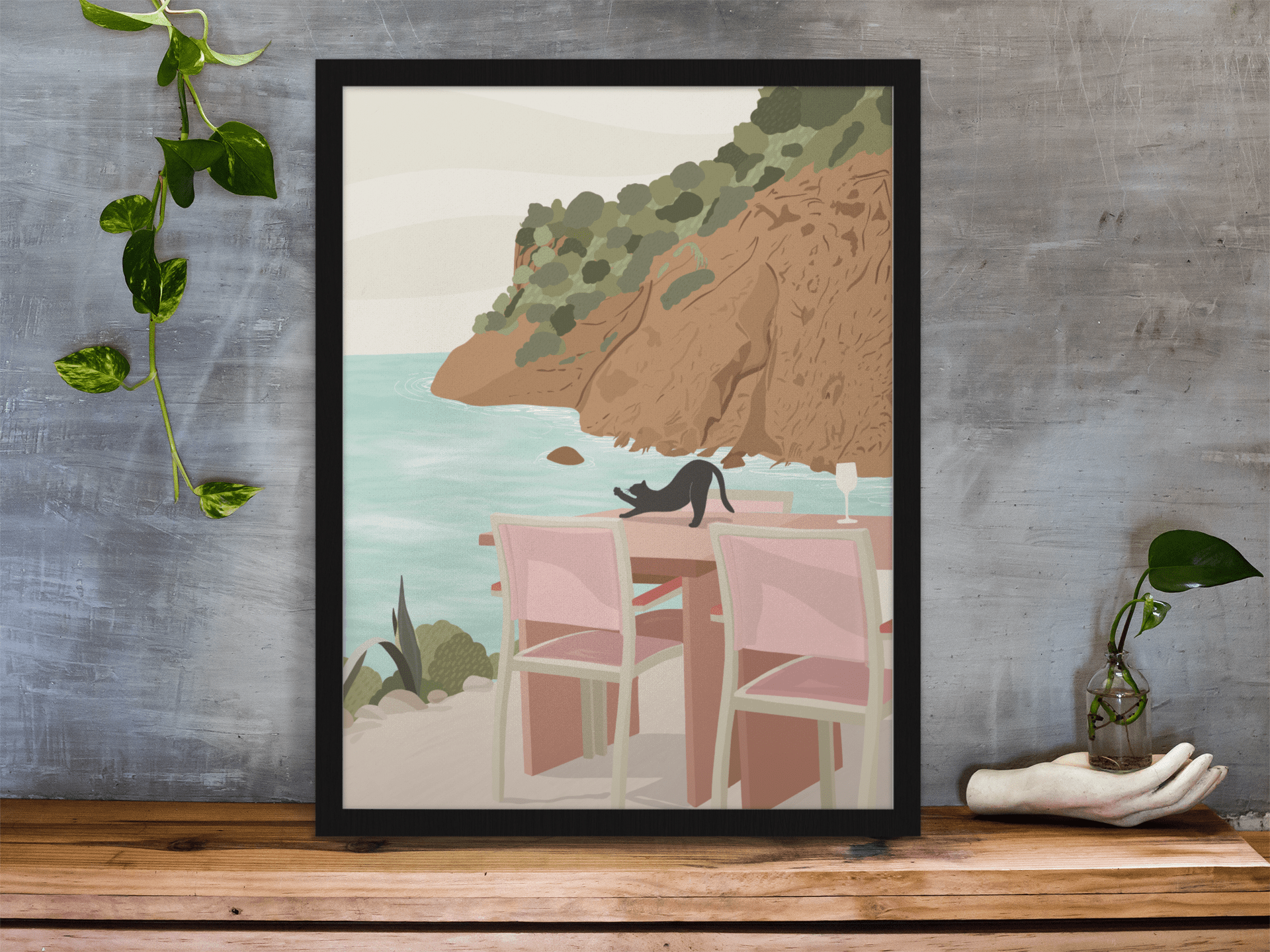 Lazy in Ibiza - Poster - Curious Cat Company - Wall Art