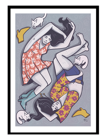 Lazy - Poster - Curious Cat Company - Wall Art