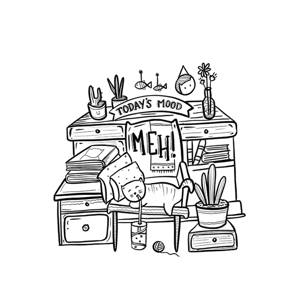 Meh Cat Mug - Curious Cat Company - Mugs