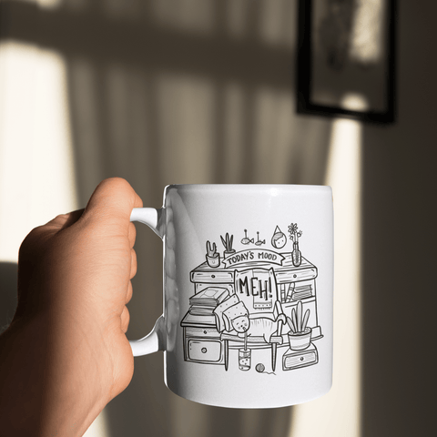 Meh Cat Mug - Curious Cat Company - Mugs