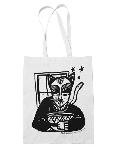 Meow Soup Bag - Curious Cat Company - Canvas Bags