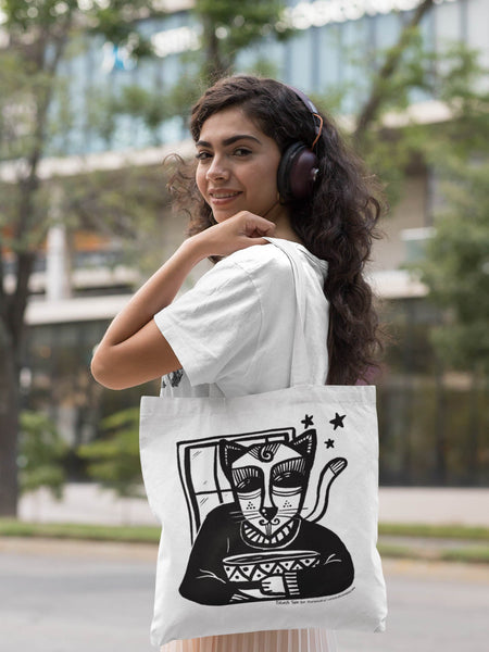 Meow Soup Bag - Curious Cat Company - Canvas Bags