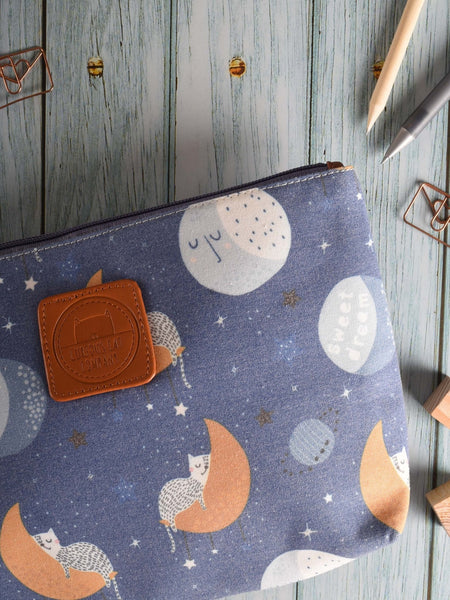 Midnight Dreams Canvas Pouch - Curious Cat Company - Laptop Sleeves