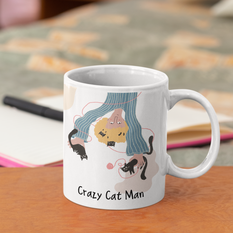 Crazy Cat Man Mug - Curious Cat Company