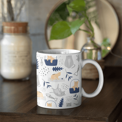 Nordic Fishbone Mug - Curious Cat Company - Mugs