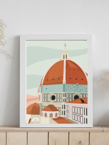 Sunset in Florence - Poster - Curious Cat Company - Wall Art