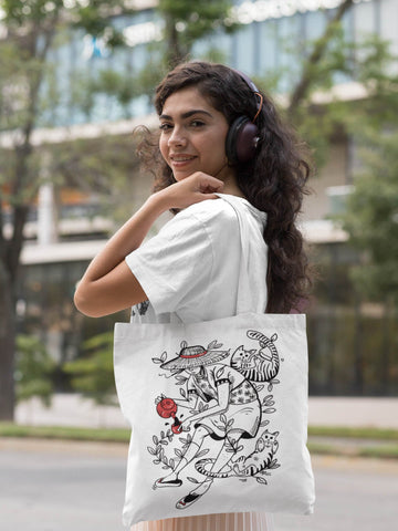 Tea Party Bag - Curious Cat Company - Canvas Bags