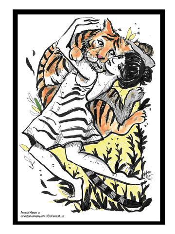 Tiger Whisperer - Poster - Curious Cat Company - Wall Art