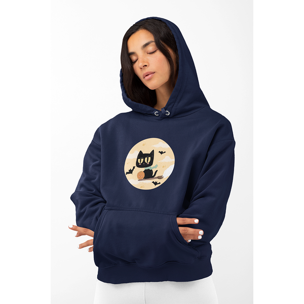 Black Witch Cat Hoodie - Unisex - Curious Cat Company