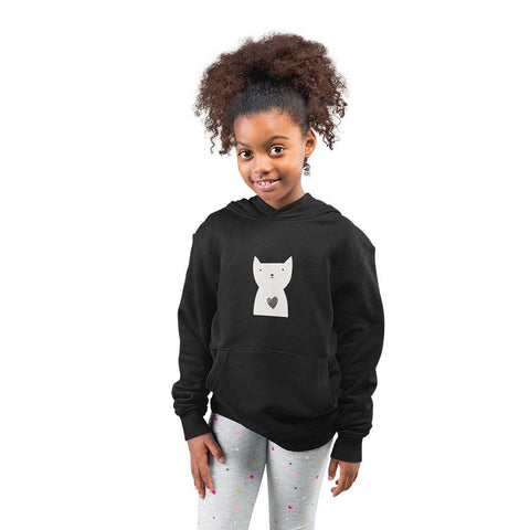 Hearty Cat Kids Hoodie - Unisex - Curious Cat Company