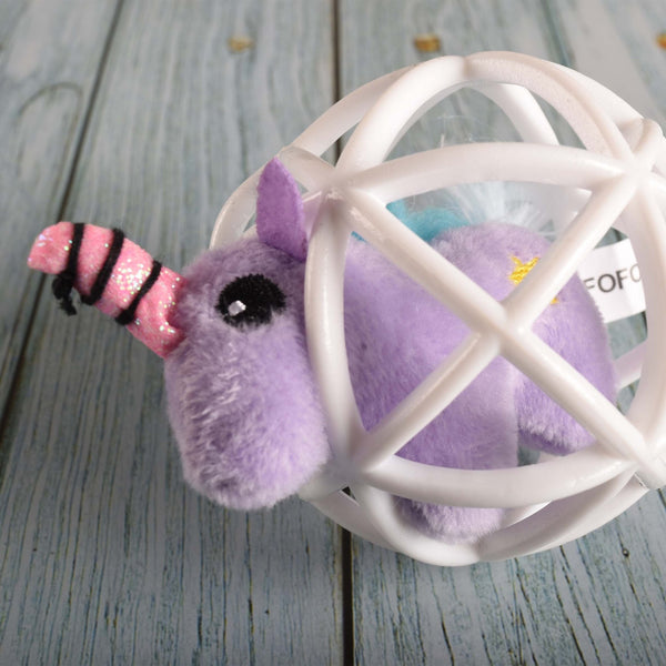 Unicorn with Catnip Ball - Curious Cat Company - Cat Toys