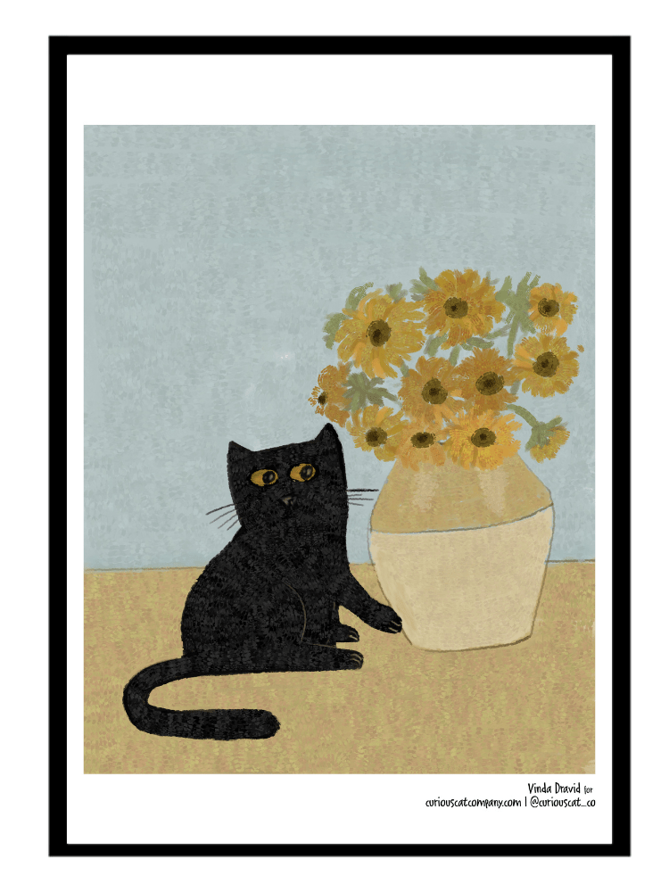 Vincent's Vase - Poster - Curious Cat Company - Wall Art