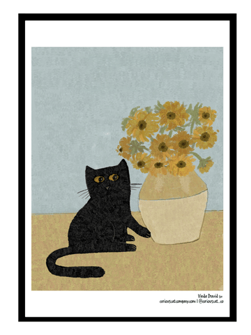 Vincent's Vase - Poster - Curious Cat Company - Wall Art