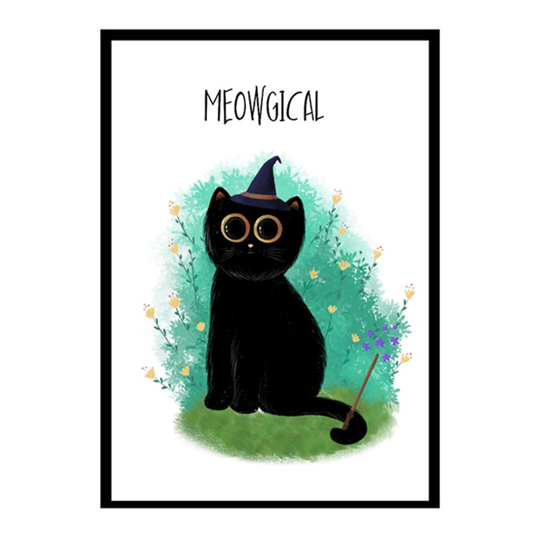 Meowgical - Framed Poster - Curious Cat Company
