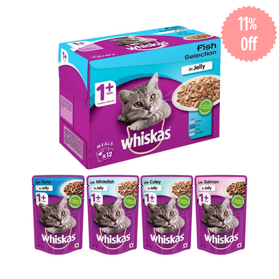 Whiskas Adult - Food Fish Selection (Wet) - Curious Cat Company - Whiskas Adult