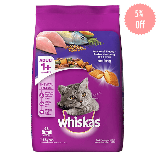 Whiskas Adult - Mackerel (Dry). - Curious Cat Company - Whiskas Adult