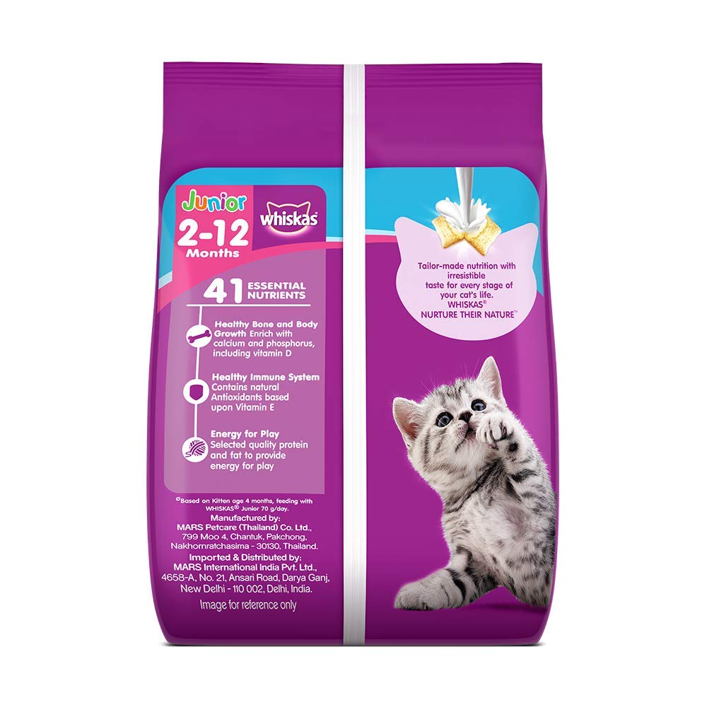 Whiskas Kitten - Junior Ocean Fish with Milk (Dry). - Curious Cat Company - Whiskas Adult