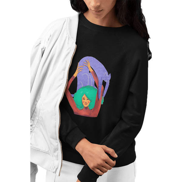 Workout With Cat Sweatshirt - Curious Cat Company - Sweatshirt